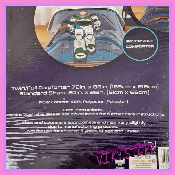 ❤️ Twin/Full Disney Pixar Light Year Comforter Set – Buzz Lightyear for Kids! ❤️ - Picture 3 of 5